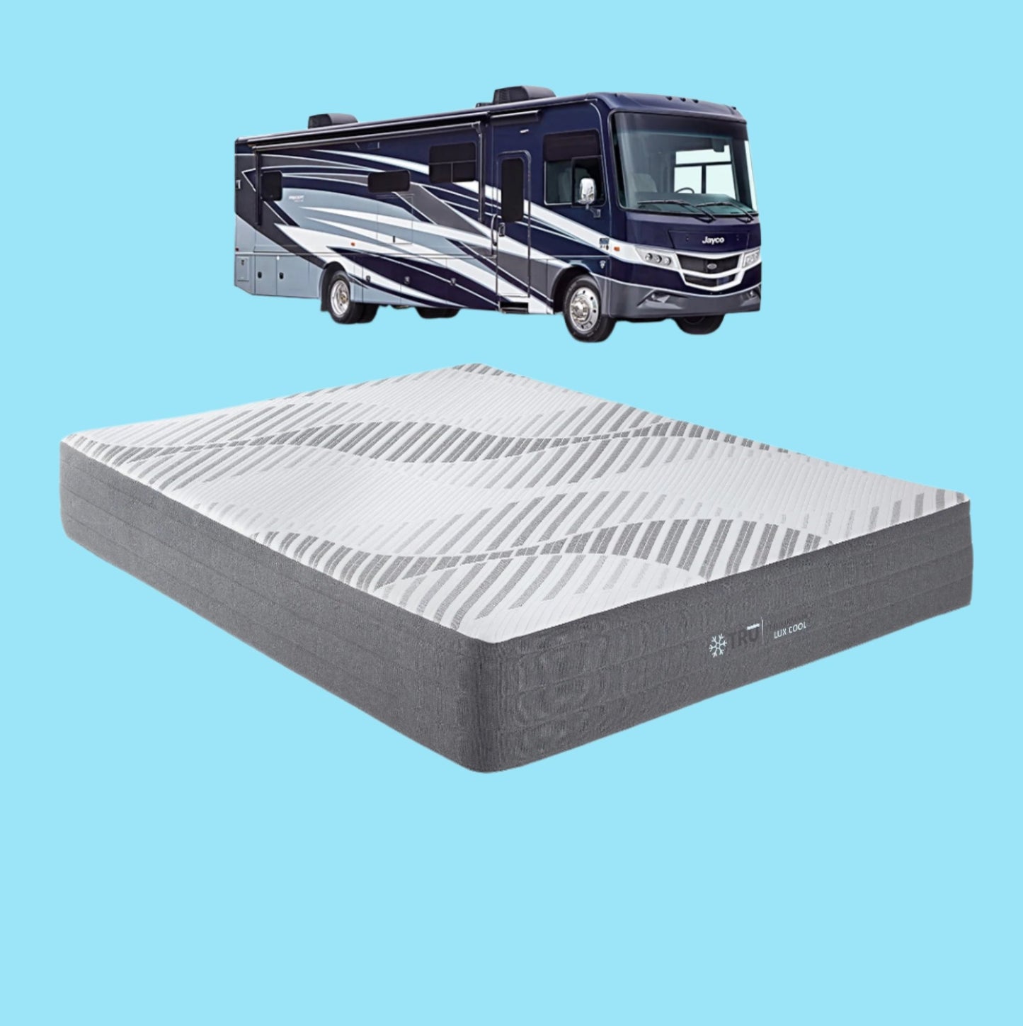 Lux Cool 14" Copper Elate Foam RV Mattress 