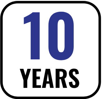 10 Years Warranty Logo